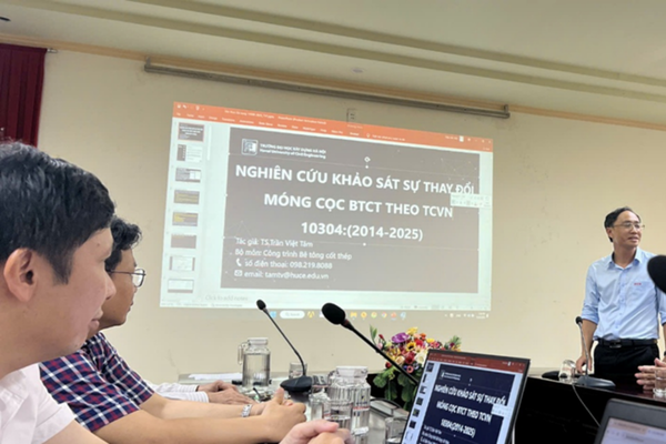 RD tổ chức hội thảo về sự thay đổi của Tiêu chuẩn thiết kế móng cọc TCVN 10304-2025 tại ĐHBK Đà năng